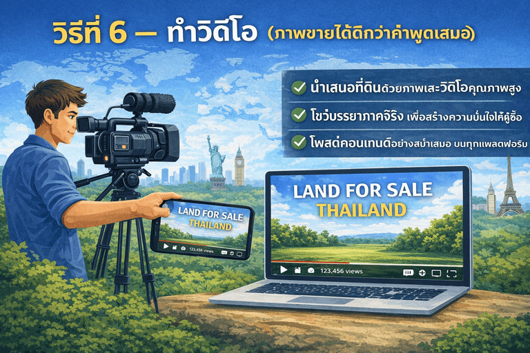 ทำคลิปวีดีโอขายที่ดิน
