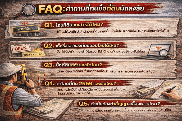 คำถามที่พบบ่อยเกี่ยวกับการซื้อที่ดิน
