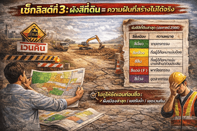 เช็กลิสต์ผังสีที่ดินก่อนซื้อ