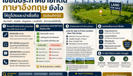 คู่มือการเขียนประกาศขายที่ดิน (1)