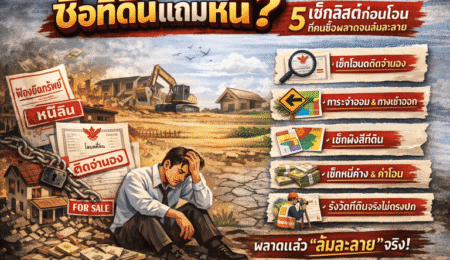 เช็กลิสต์ก่อนซื้อที่ดินเพื่อป้องกันหนี้