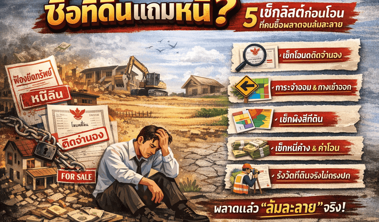 เช็กลิสต์ก่อนซื้อที่ดินเพื่อป้องกันหนี้